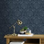 Peacock Damask Wallpaper