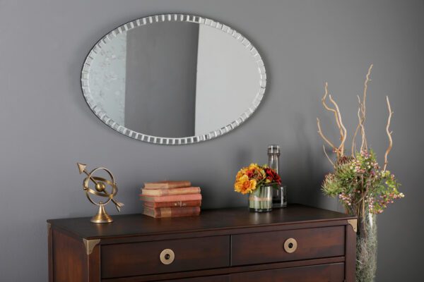 Laura Ashley Marcella Oval Mirror 80 x 53cm - Image 2