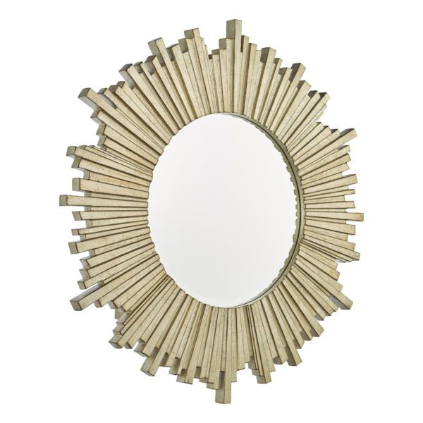 Laura Ashley Lovell Round Mirror Champagne 99cm - Image 2