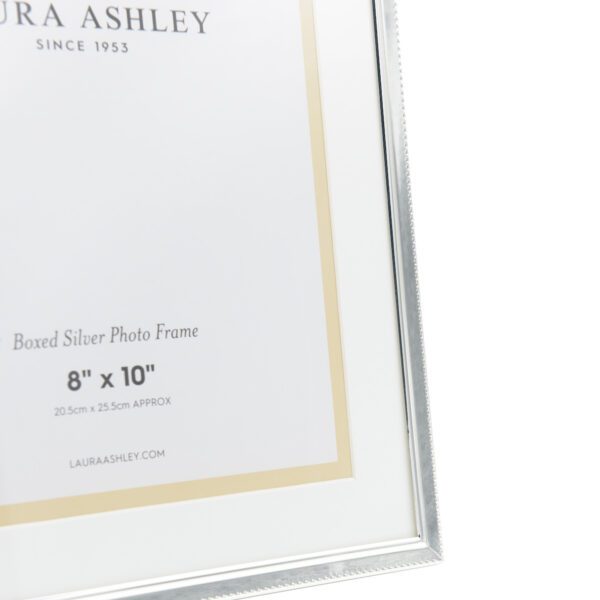 Laura Ashley Boxed Photo Frame Polished Silver 8x10" - Image 2