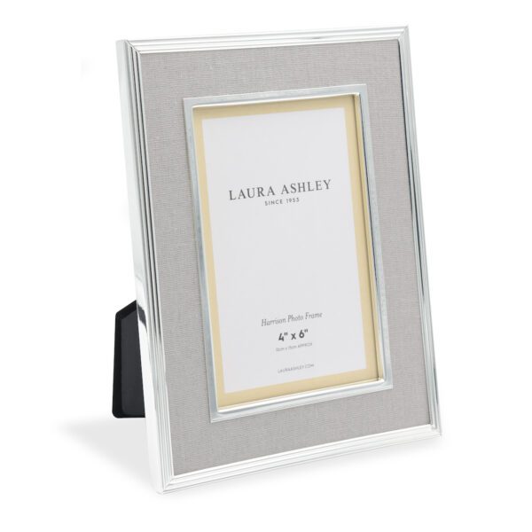 Laura Ashley Harrison Photo Frame Pale Charcoal Linen 4x6"