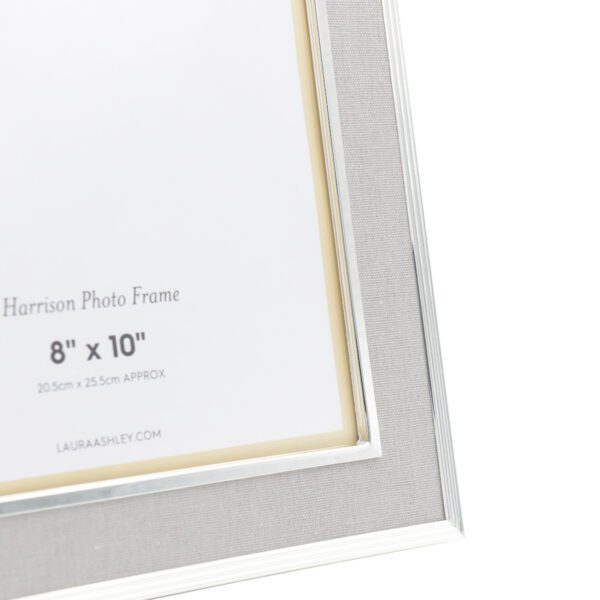 Laura Ashley Harrison Photo Frame Pale Charcoal Linen 8x10" - Image 2