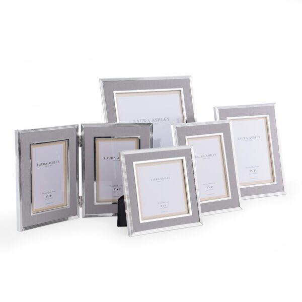 Laura Ashley Harrison Photo Frame Pale Charcoal Linen 8x10" - Image 4