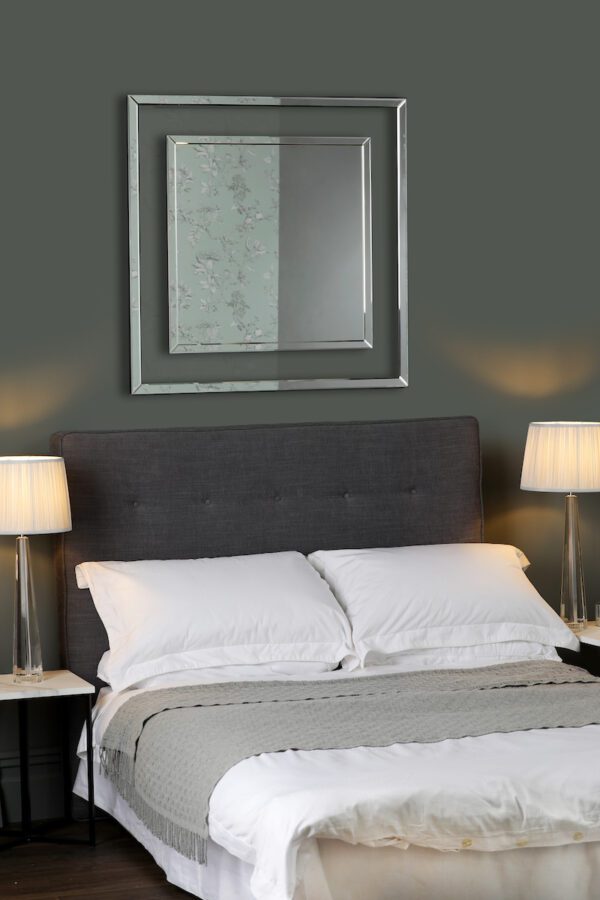 Laura Ashley Evie Square Mirror Clear Frame 90 x 90cm