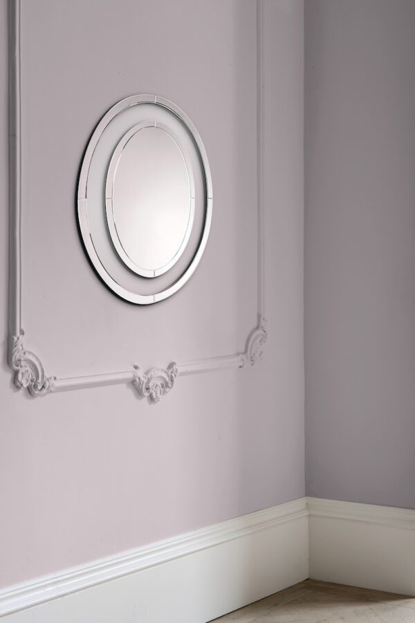 Laura Ashley Evie Oval Mirror Clear Frame 80 x 60cm - Image 3