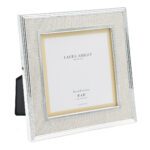 Laura Ashley Harrison Photo Frame Polished Silver Linen 5x5"