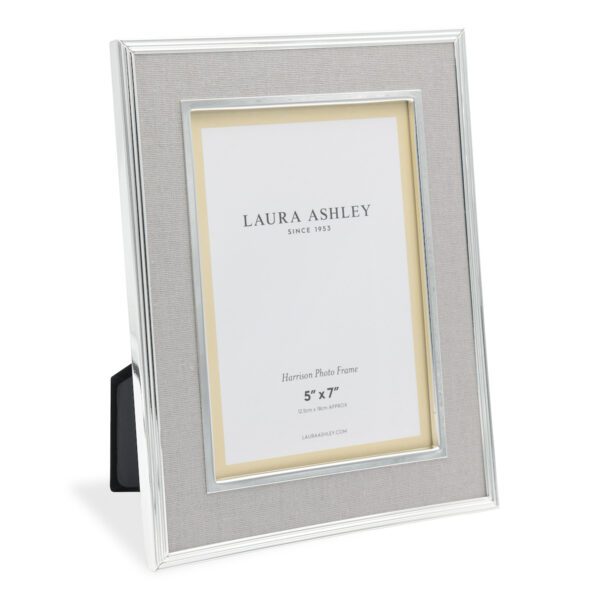Laura Ashley Harrison Photo Frame Pale Charcoal Linen 5x7"