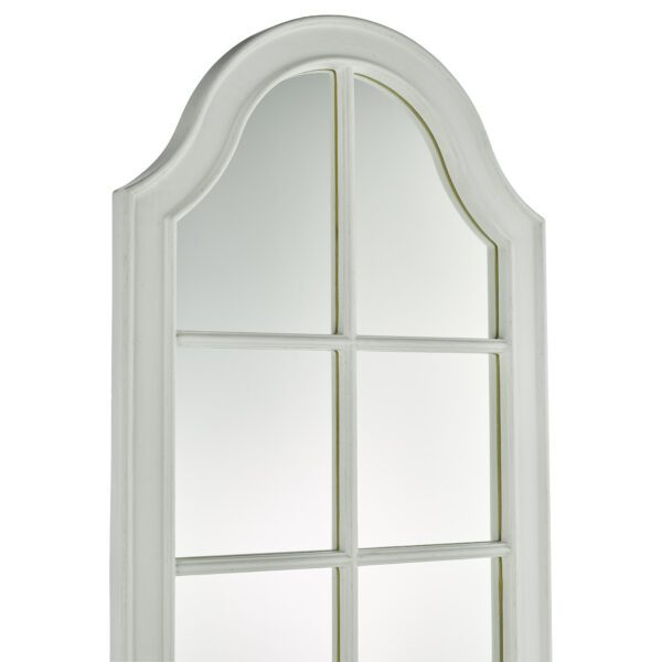 Laura Ashley Coombs Rectangle Floor Mirror Distressed Ivory 172 x 57cm - Image 4