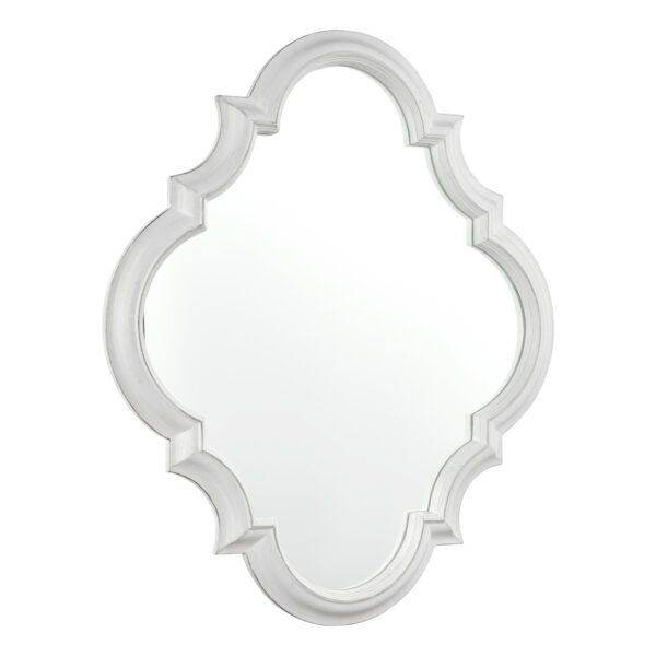 Laura Ashley Elisse Diamond Mirror Distressed Ivory/Champagne 90 x 75cm