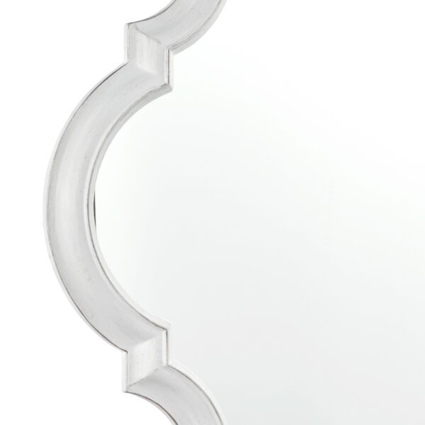 Laura Ashley Elisse Diamond Mirror Distressed Ivory/Champagne 90 x 75cm - Image 3