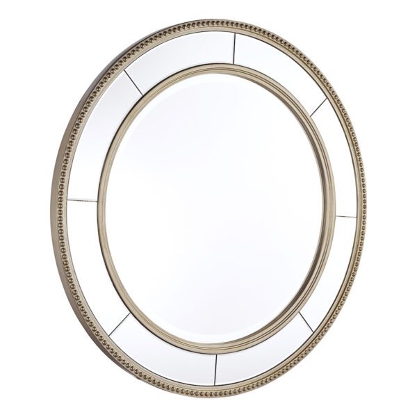 Laura Ashley Nolton Round Mirror Distressed Glass 110cm - Image 2
