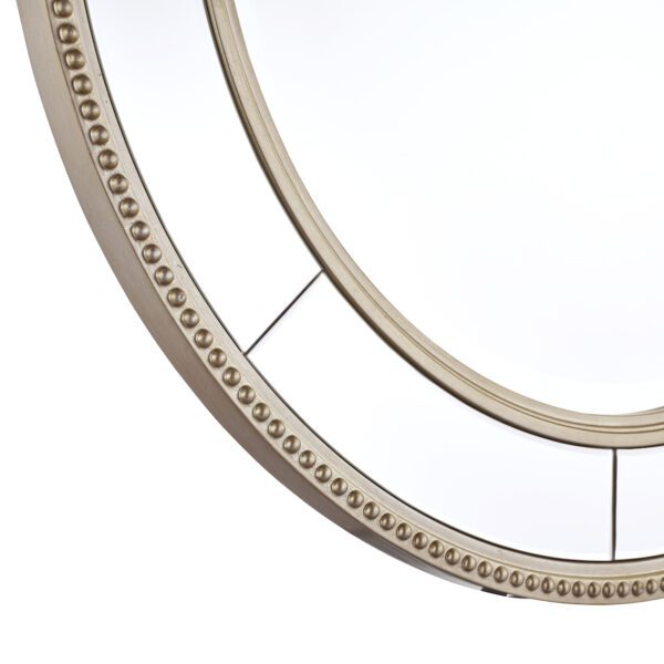 Laura Ashley Nolton Round Mirror Distressed Glass 110cm - Image 4
