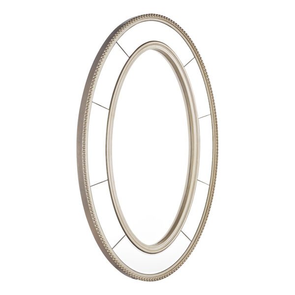 Laura Ashley Nolton Oval Mirror Distressed Glass 90 x 60cm - Image 2
