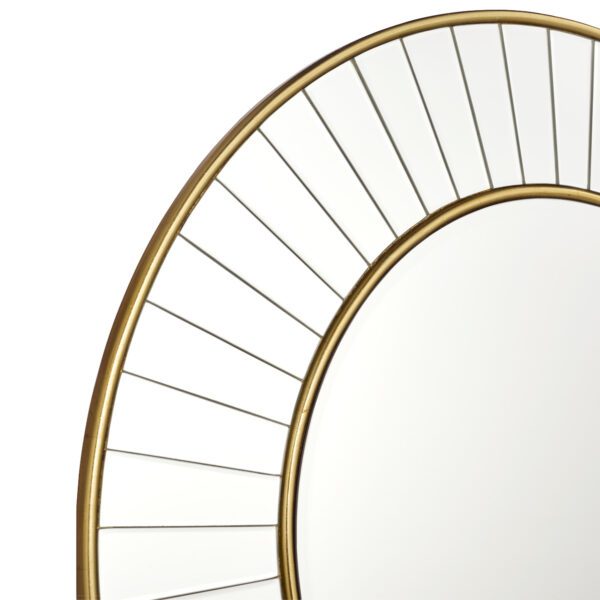 Laura Ashley Clemence Medium Round Mirror Gold Leaf 80cm - Image 3
