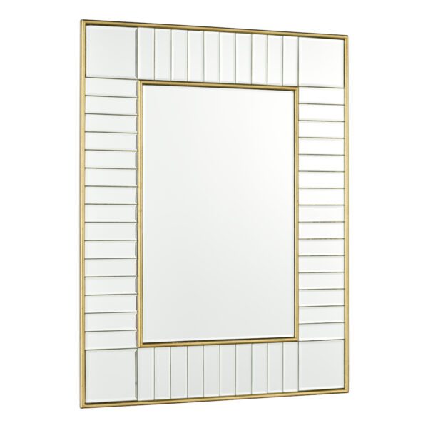 Laura Ashley Clemence Small Rectangle Mirror Gold Leaf 60 x 45cm