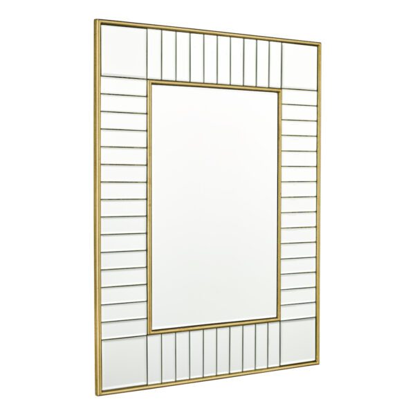 Laura Ashley Clemence Small Rectangle Mirror Gold Leaf 60 x 45cm - Image 2
