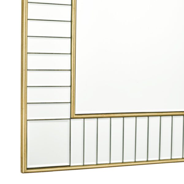 Laura Ashley Clemence Small Rectangle Mirror Gold Leaf 60 x 45cm - Image 3
