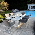 Rectangular Dining Table with Firepit