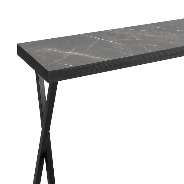 Data Console Table Dark Marble Effect - Image 3