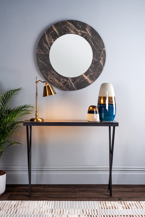Data Console Table Dark Marble Effect - Image 5