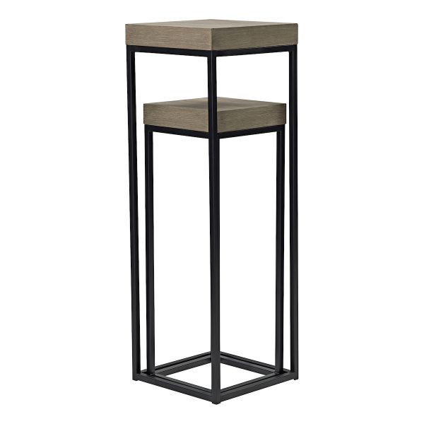 Fabio Nest of 2 Plant Stand Oak Style Effect - Image 2