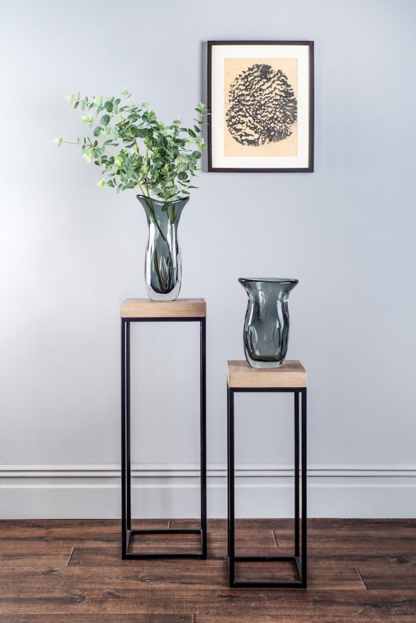 Fabio Nest of 2 Plant Stand Oak Style Effect - Image 5