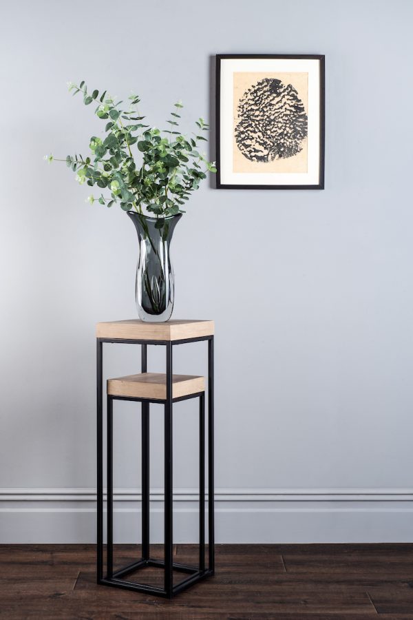 Fabio Nest of 2 Plant Stand Oak Style Effect - Image 6