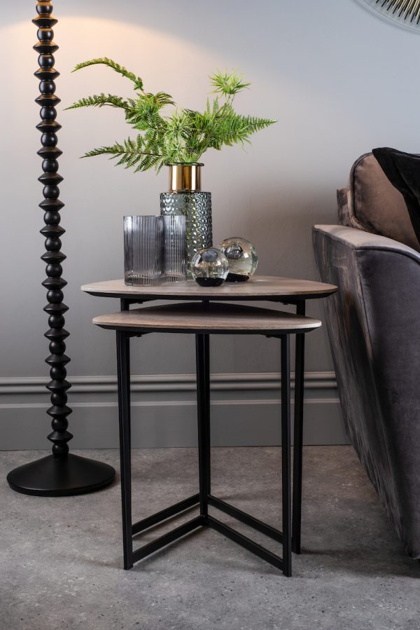 Mibello Nested Side Tables Light Oak Effect - Image 6