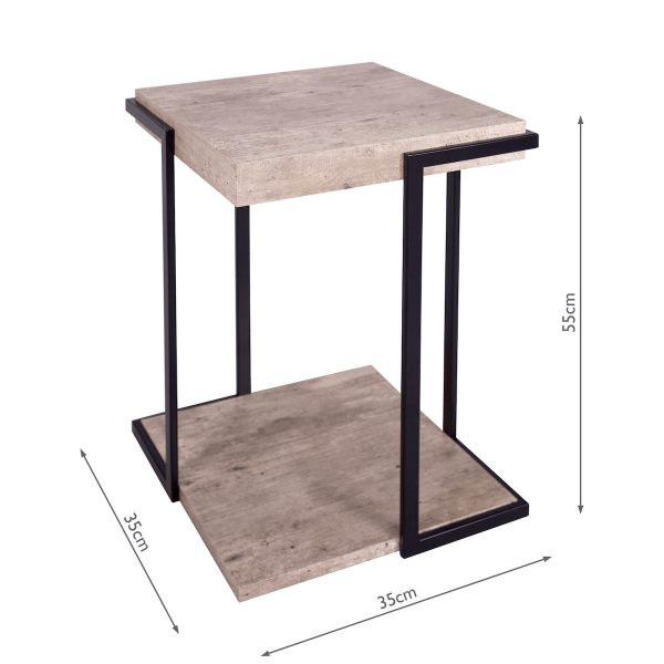 Royan Square Table Concrete Effect - Image 4