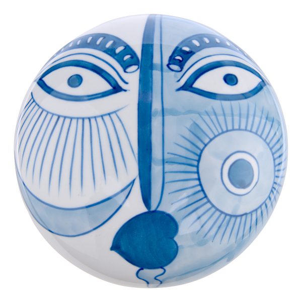 Picasso Ceramic Blue & White Trinket Pot - Image 2
