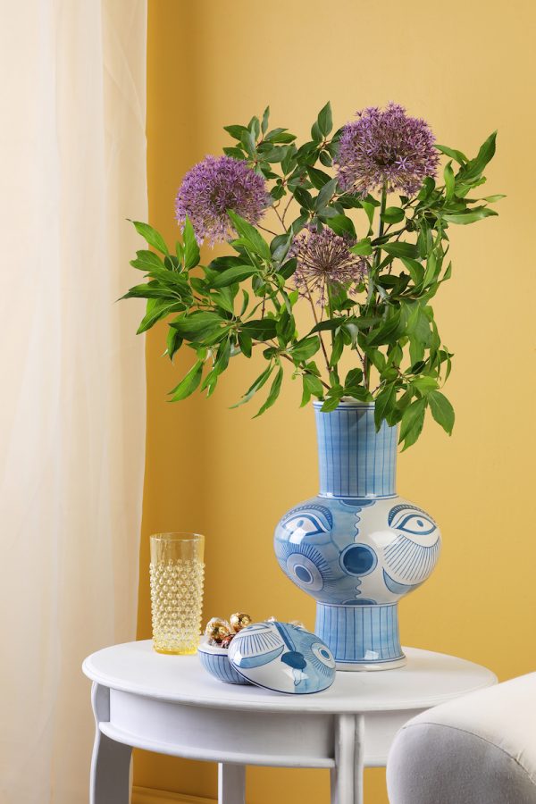 Picasso Ceramic Blue & White Trinket Pot - Image 4