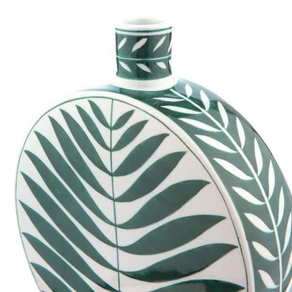 Ozanka Ceramic Green & White Vase - Image 3