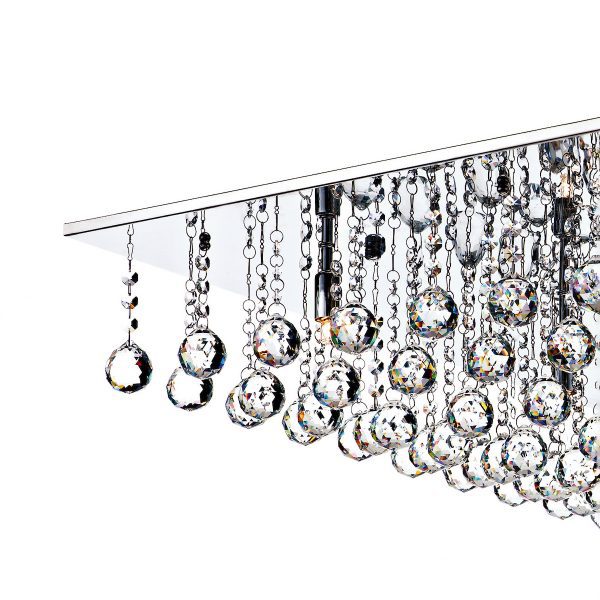 Abacus 8 Light Flush Polished Chrome Crystal - Image 2