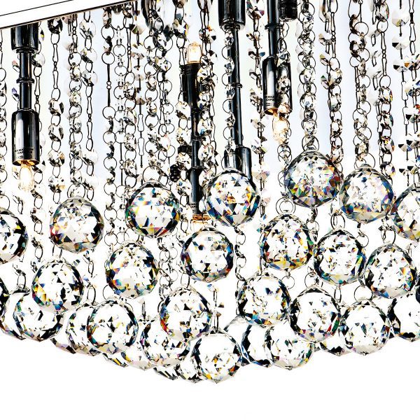 Abacus 5 Light Flush Polished Chrome Crystal - Image 4