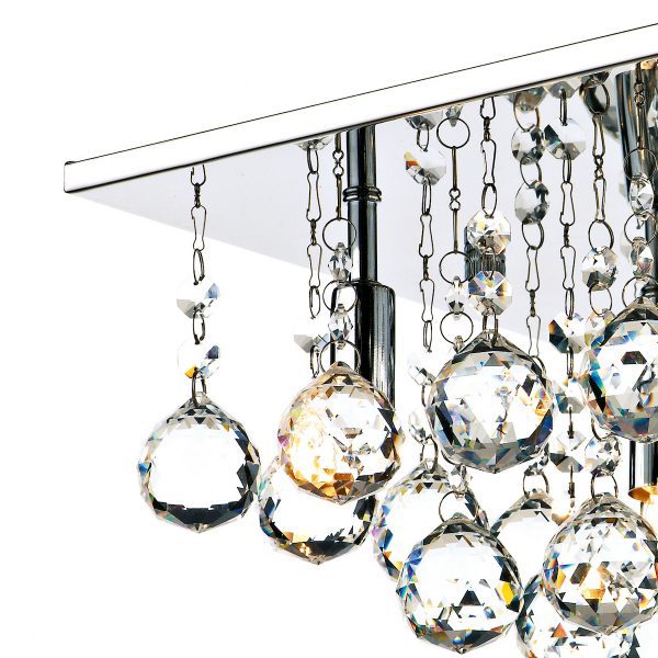 Abacus 4 Light Flush Polished Chrome Crystal - Image 2