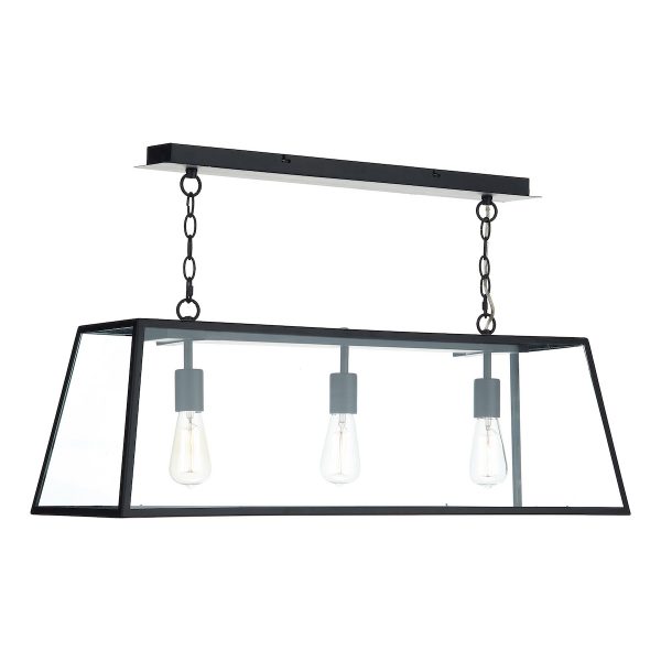 Academy 3 Light Pendant Black - Image 2