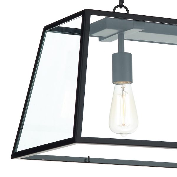 Academy 3 Light Pendant Black - Image 4