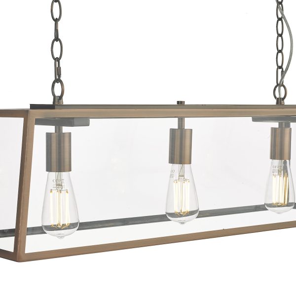 Academy 3 Light Bar Pendant Antique Copper - Image 3