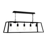 Academy 5 Light Pendant Black