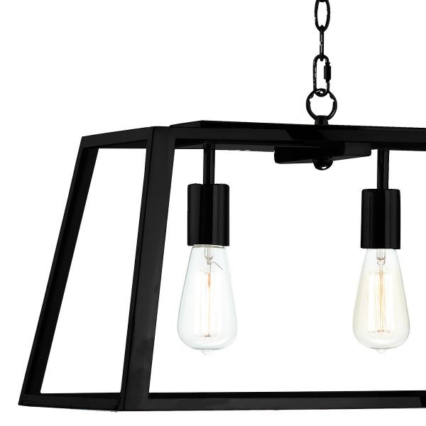 Academy 5 Light Pendant Black - Image 2