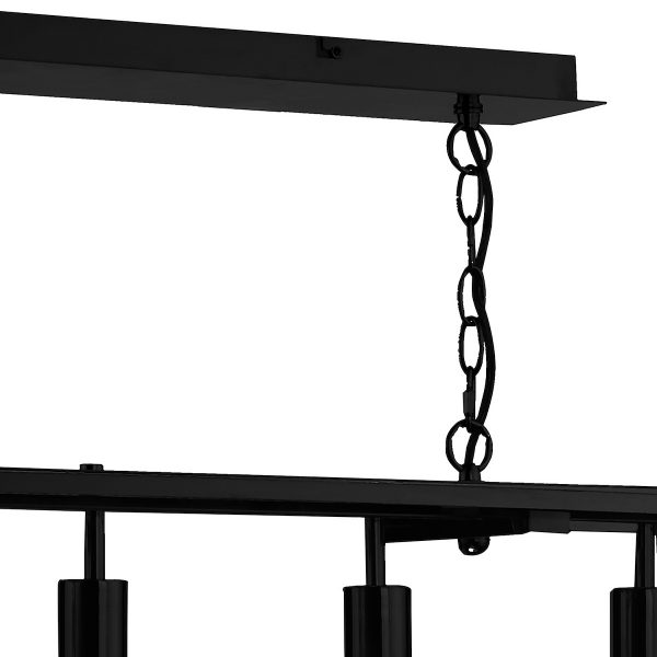 Academy 5 Light Pendant Black - Image 3