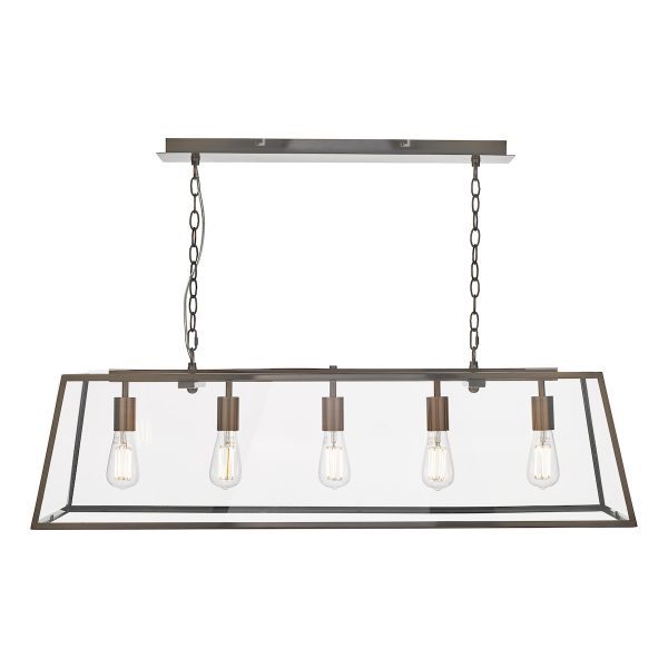 Academy 5 Light Bar Pendant Antique Copper - Image 2