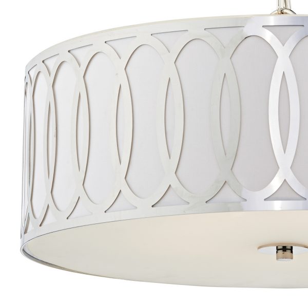 Acura 5 Light Pendant Polished Chrome White - Image 3