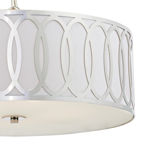 Acura 5 Light Pendant Polished Chrome White - Image 4