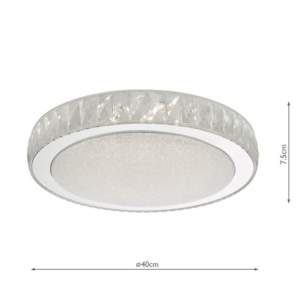 Akelia Flush Acrylic & Stainless Steel Large LED - Image 3