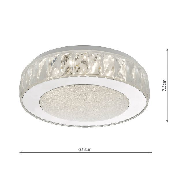 Akelia Flush Acrylic & Stainless Steel Small LED - Image 3