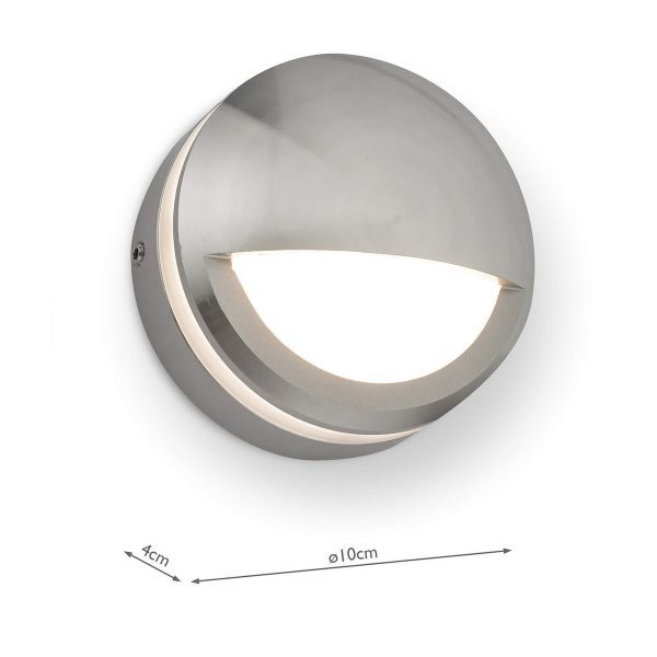 Akos Round Eyelid Outdoor Wall Light Aluminium IP65 LED - Image 3