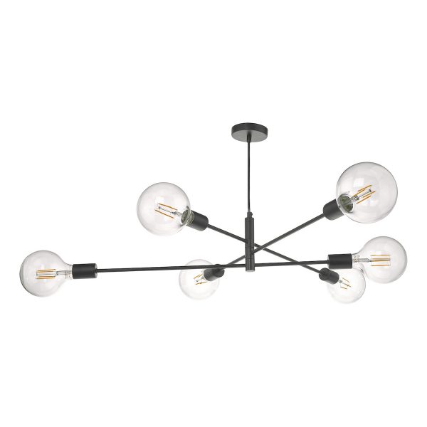Alana 6 Light Pendant Black - Image 2
