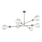 Alana 6 Light Pendant Satin Chrome