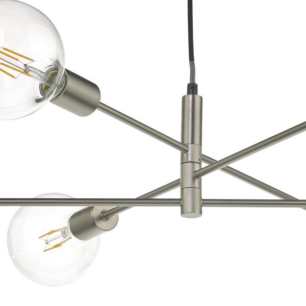 Alana 6 Light Pendant Satin Chrome - Image 2